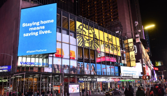 Alexis Ohanian, founder of Reddit, posted this billboard in Times Square on the weekend of March 10.