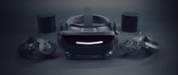 The Valve Index head-mounted display.