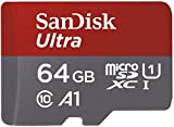 SanDisk Ultra 64GB (SDSQUAR-064G-GN6MA)microSDXC Speicherkarte + Adapter bis zu...