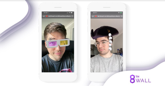 8th Wall is launching face effects augmented reality .