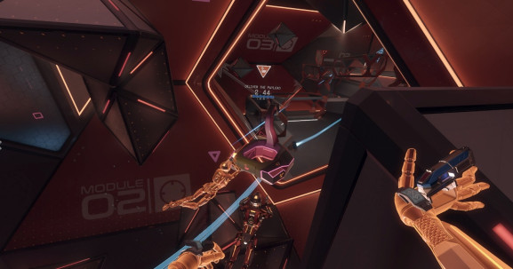 Echo Combat lets teams fight it out in a zero-g arena where they can hide behind cover.