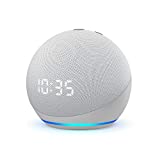 Der neue Echo Dot (4. Generation) | Smarter Lautsprecher mit Uhr und Alexa | Weiß
