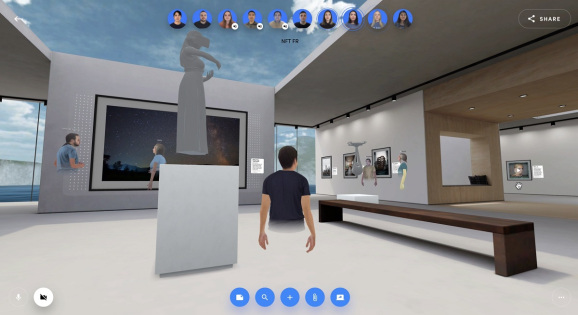 Spatial can now show off NFT art in its virtual galleries.
