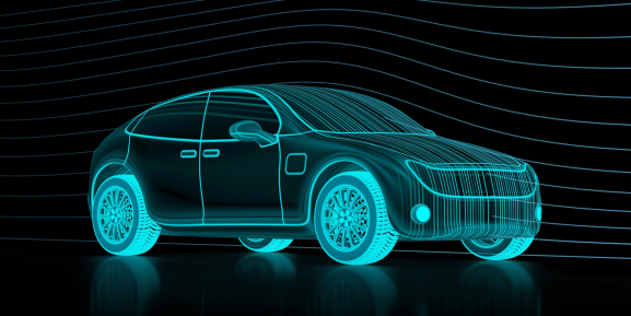 Digital model of a car