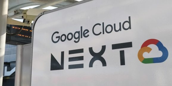 Google Cloud Next sign, London 2018