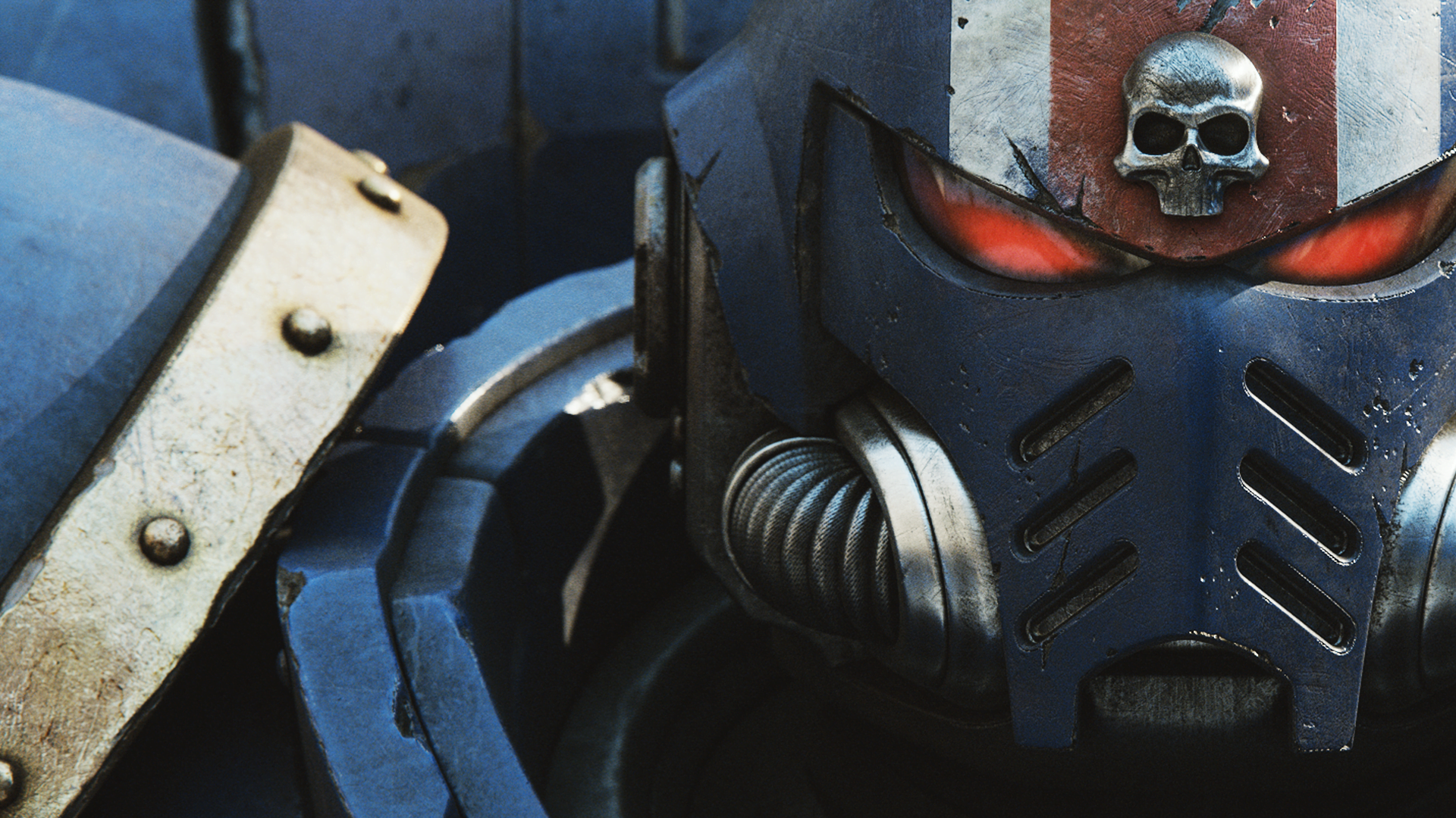 Das Artwork von Warhammer: 40,000 Space Marine.