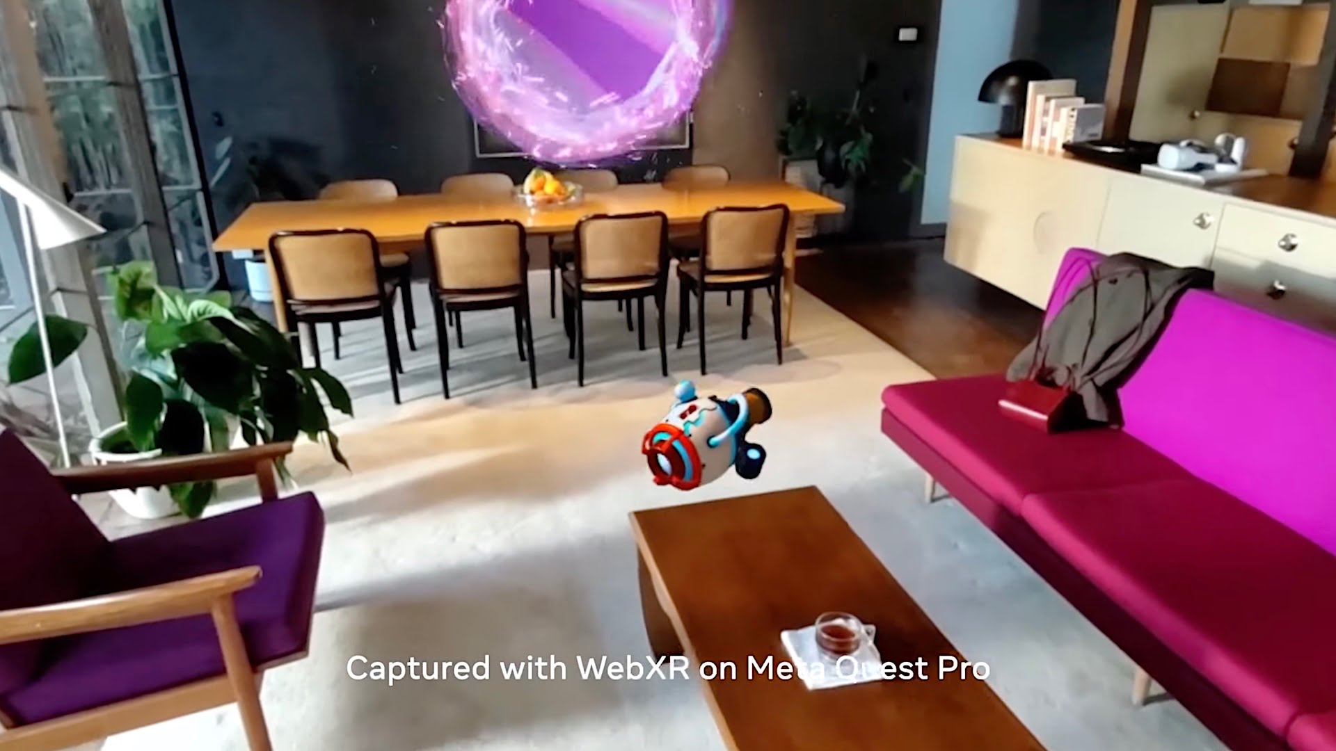 Ein Mixed-Reality-Portal in einer Wohnung.