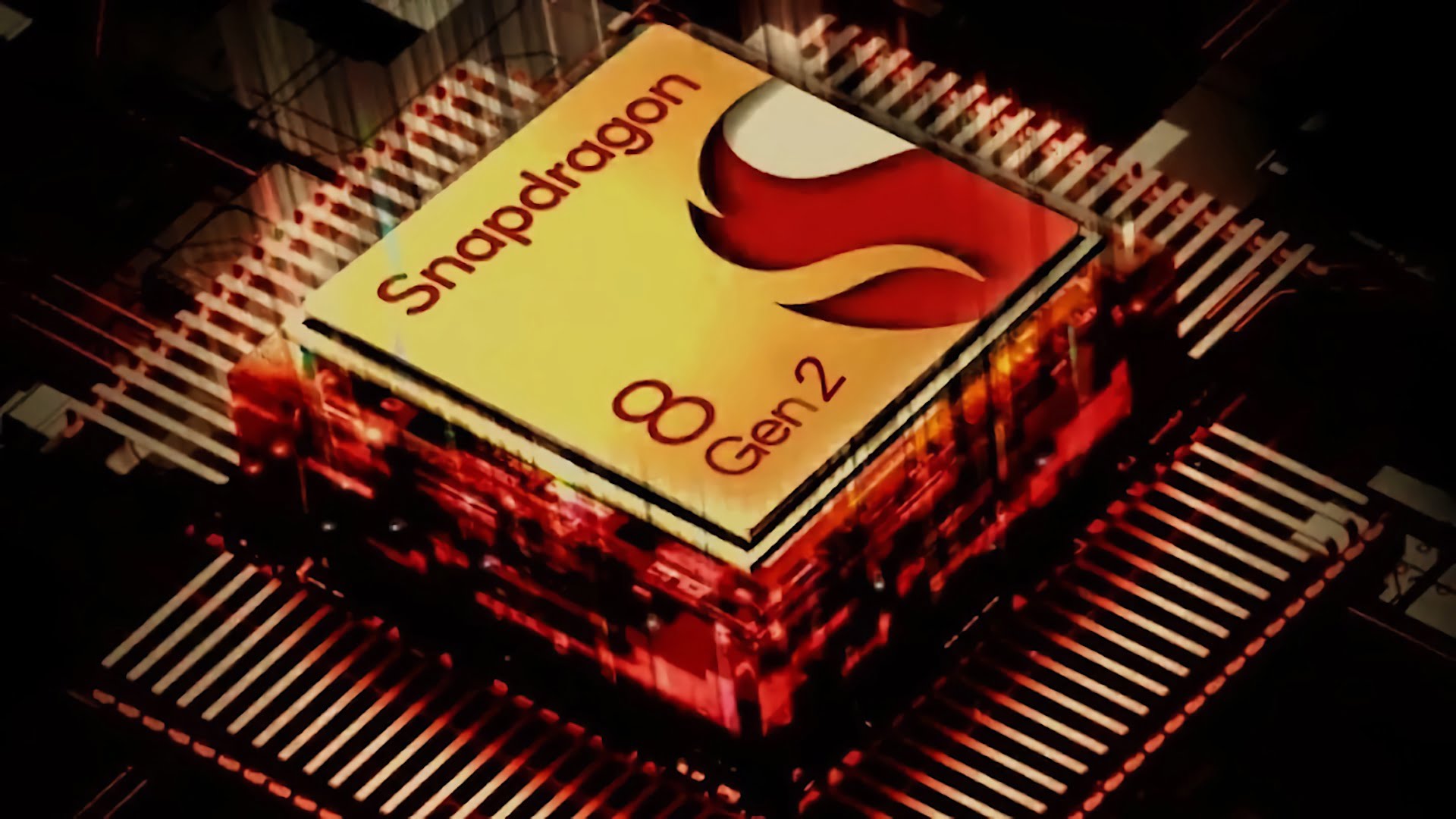 Stilisierte Darstellung eines Snapdragon 8 Gen 2.