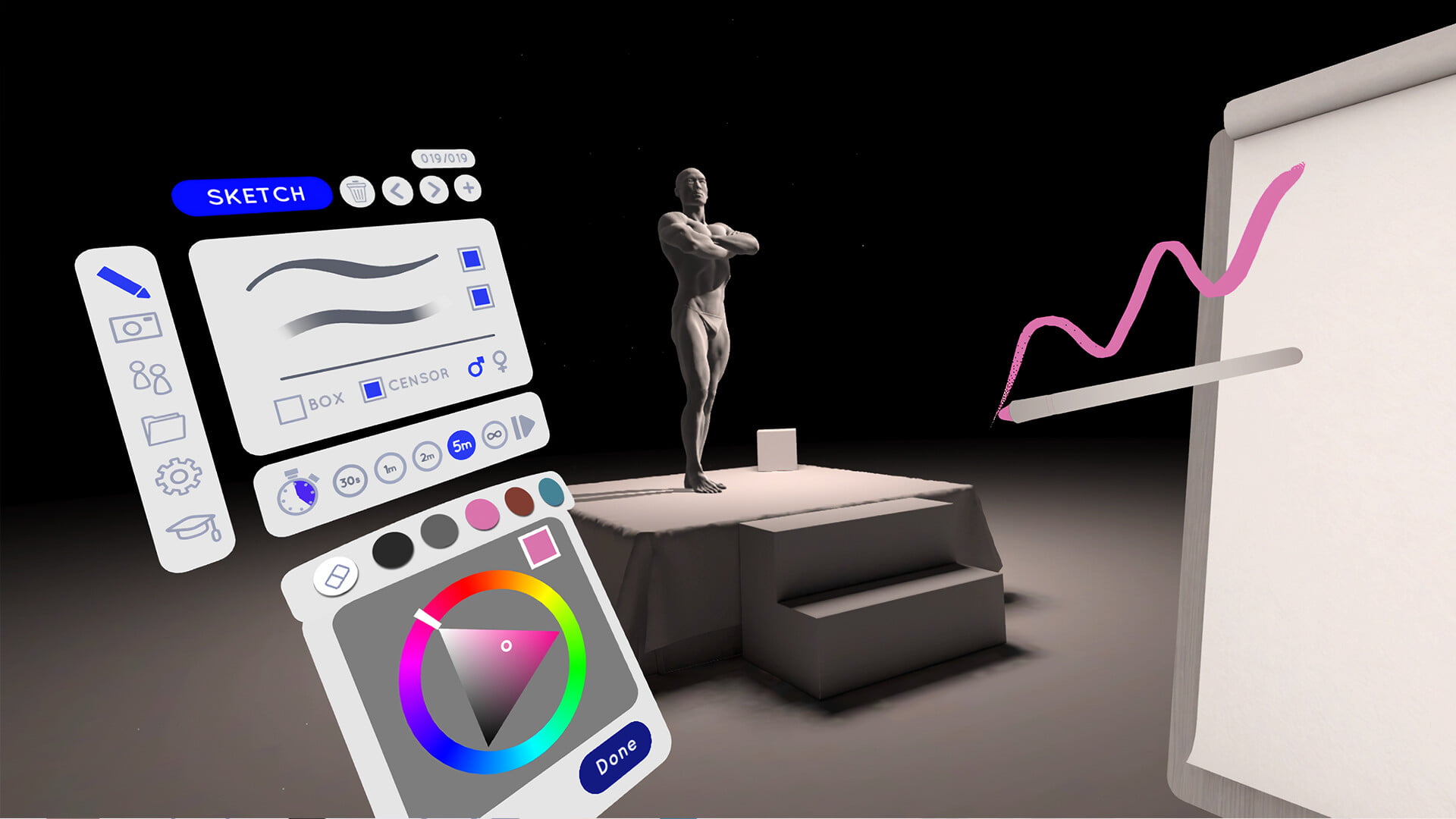 Mit dieser VR-App lernt ihr das Zeichnen von Körpern auf der Meta Quest 2. Mehr als 100 echte Menschen standen für die Posen Modell.