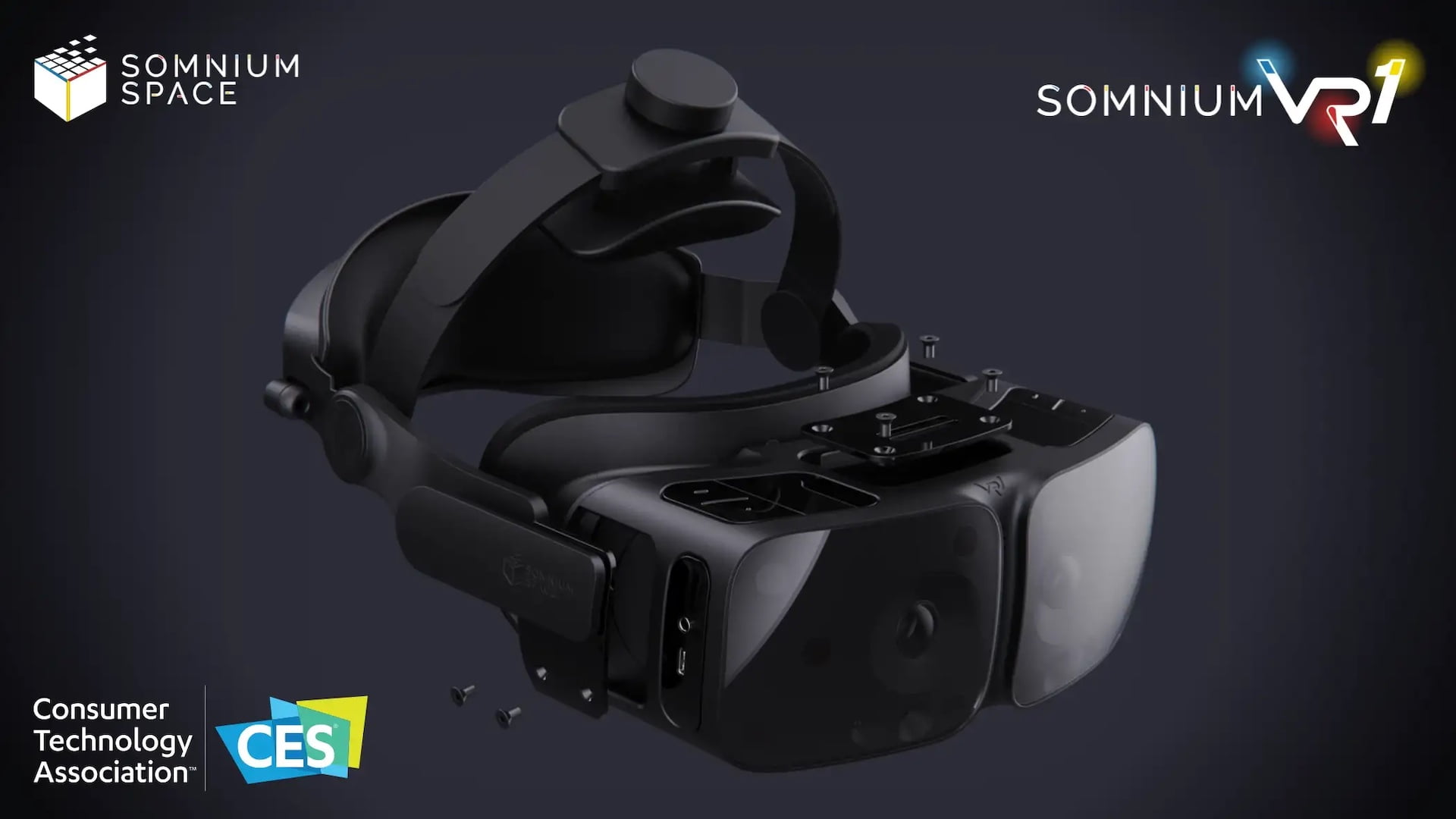 Seitliche Frontansicht des Somnium-Headsets.