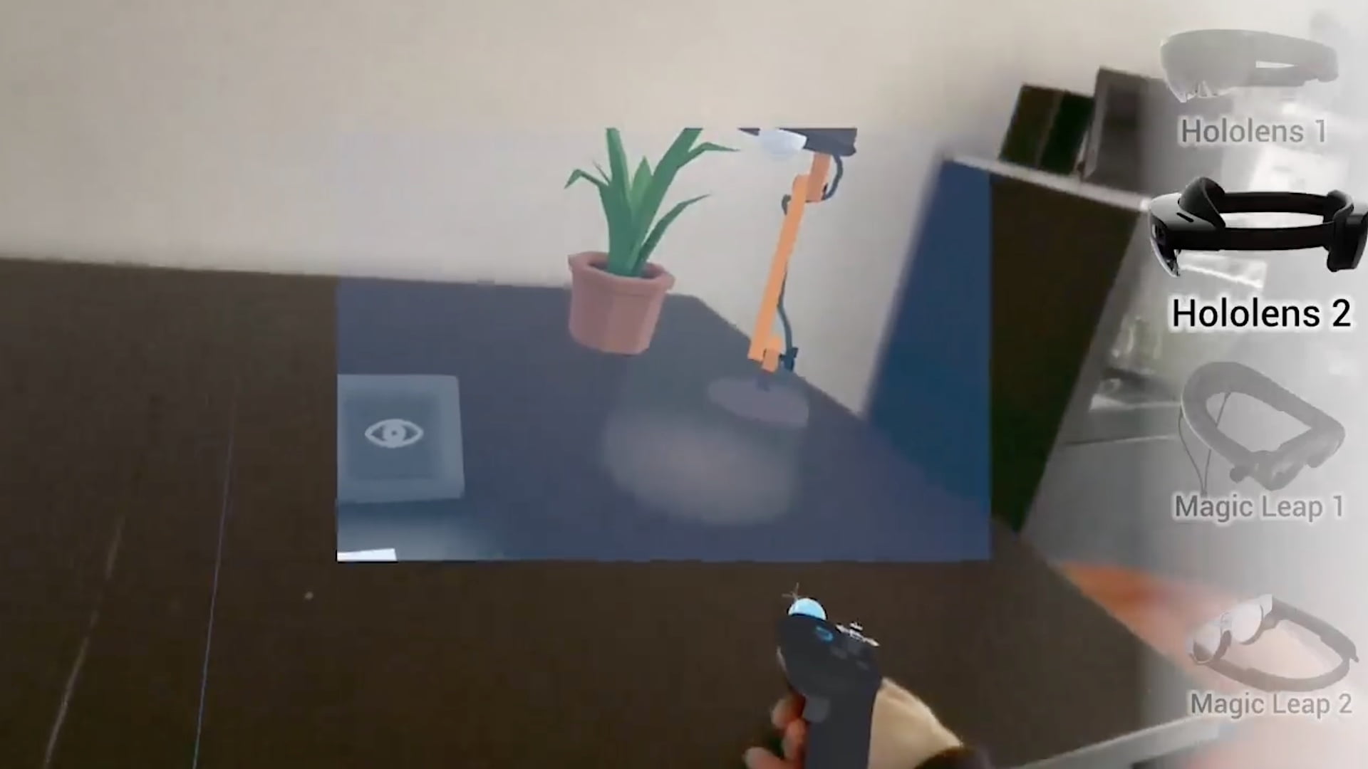 Eine Quest-Pro-Demo zeigt das ausschnitthafte Sichtfeld der Hololens 2.