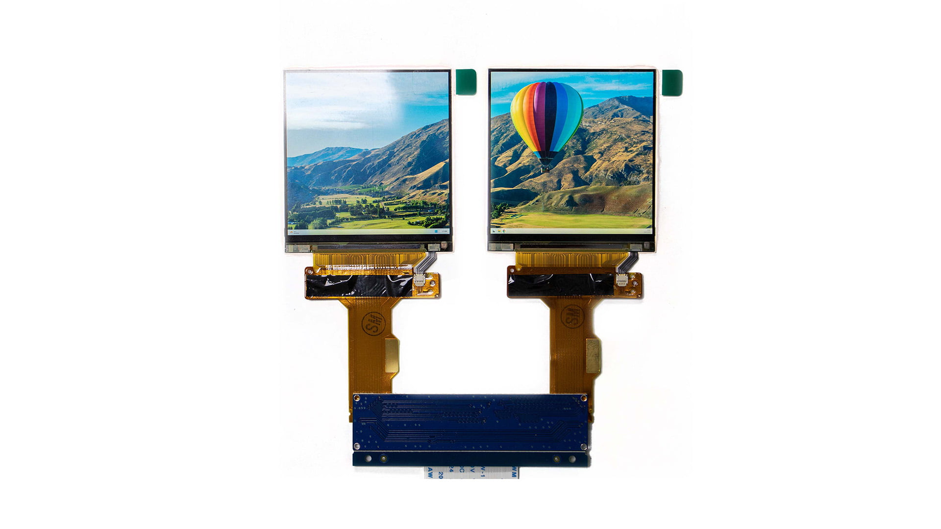 Zwei hochauflösende Micro-Displays von Sharp.